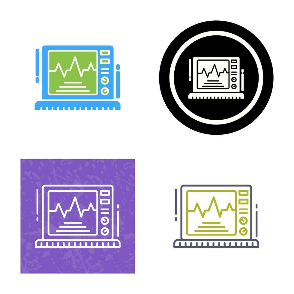 icono de vector de monitor de electrocardiograma