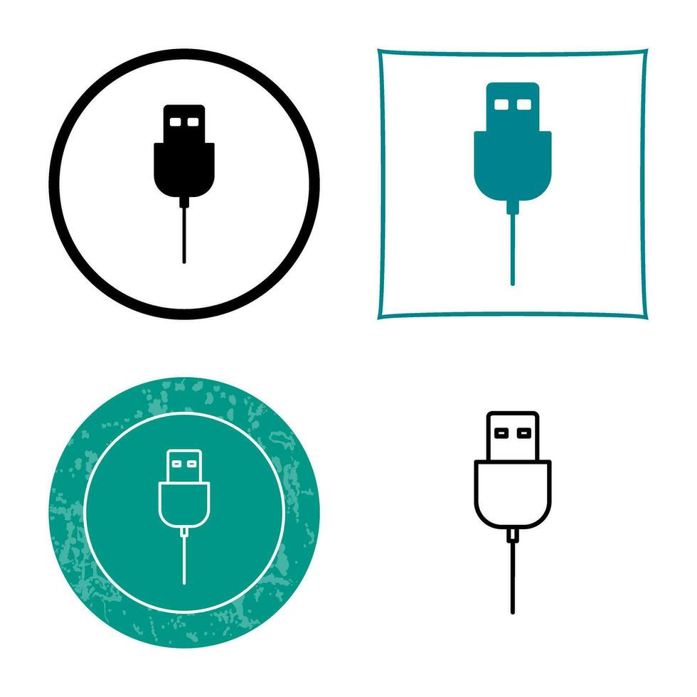 Unique USB Cable Vector Icon