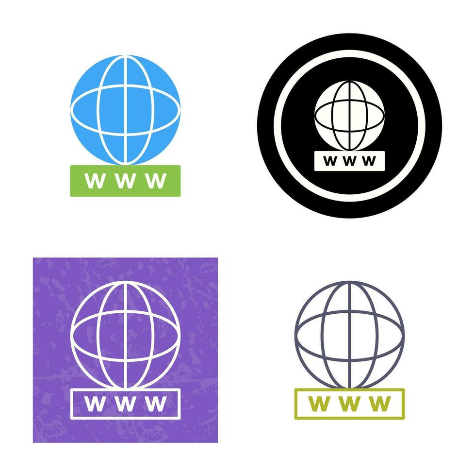 Unique World Wide Web Vector Icon