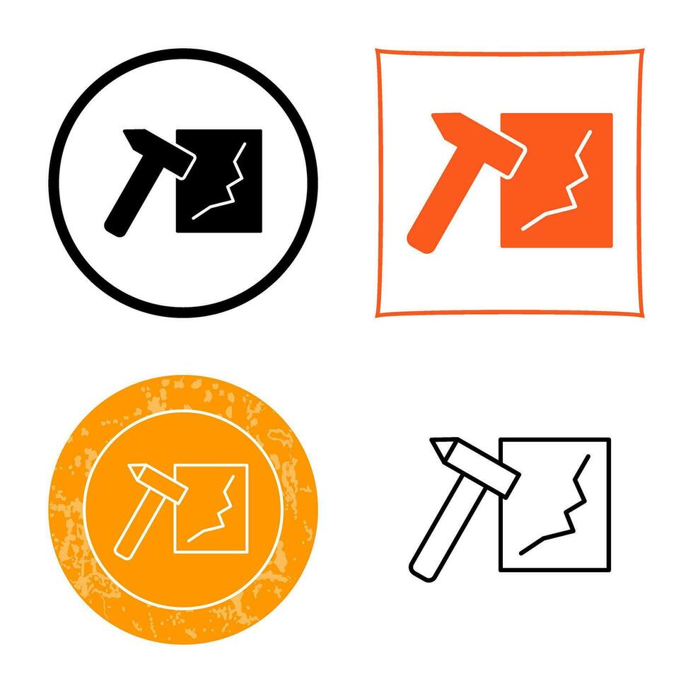 Unique Break Glass Vector Icon