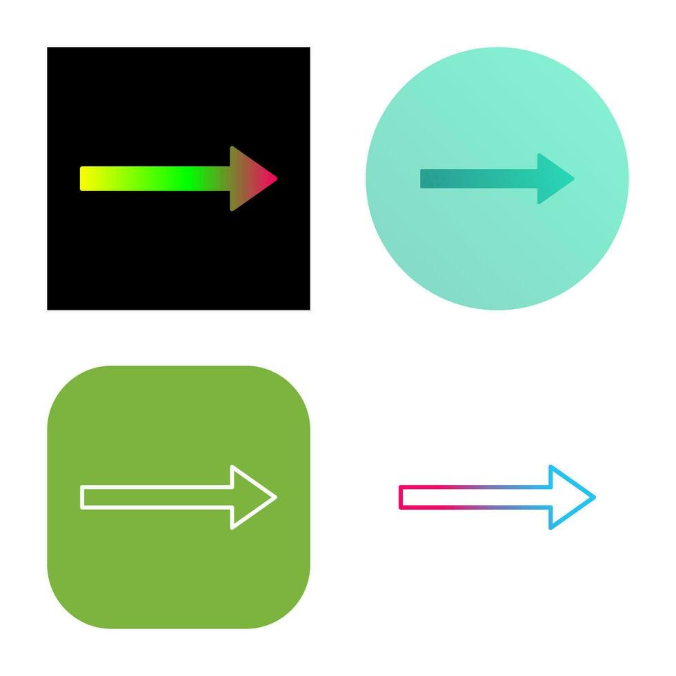 Unique Right Arrow Vector Icon