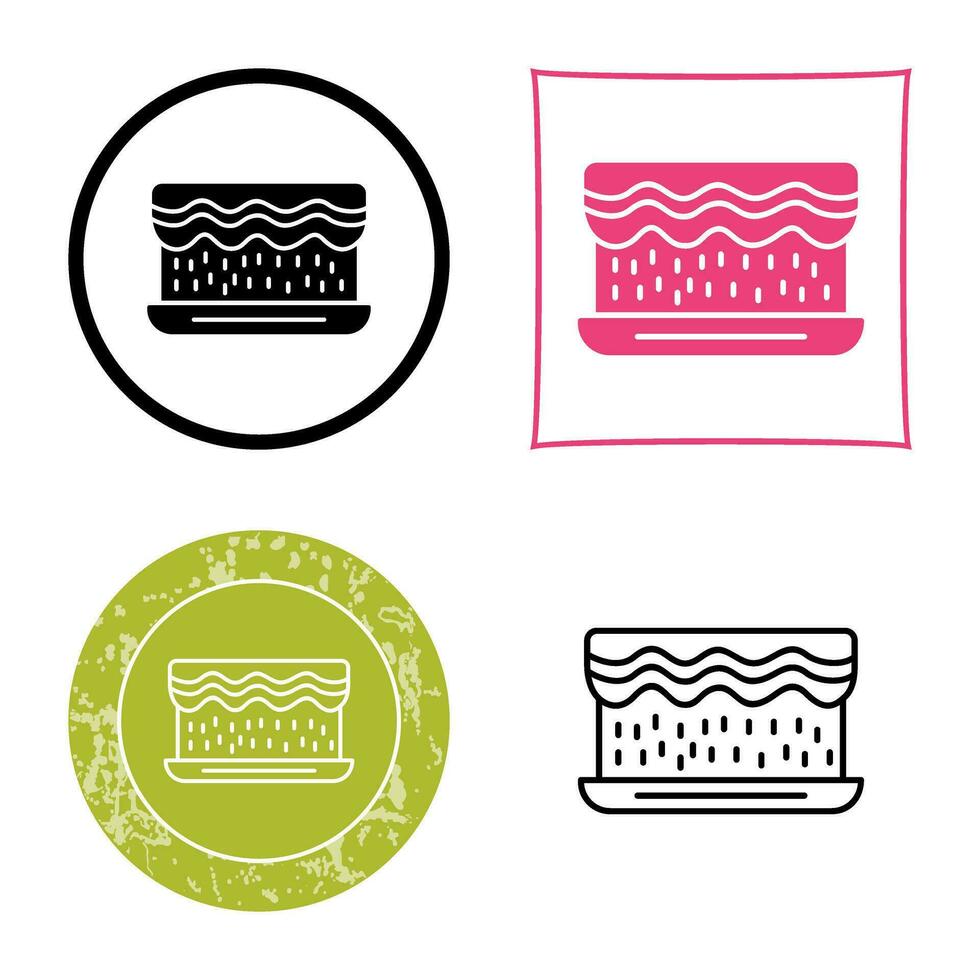 Unique Cream Cake Vector Icon