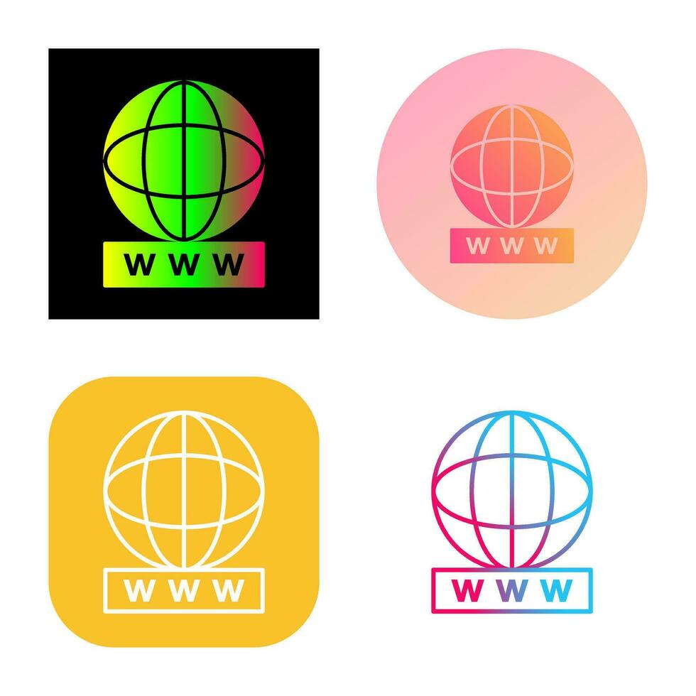 Unique World Wide Web Vector Icon