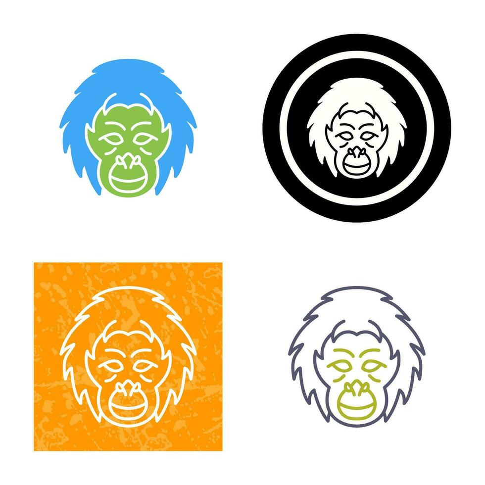 Orangutan Vector Icon