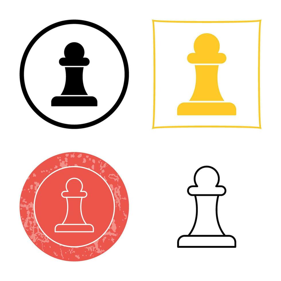 Unique Pawn Vector Icon