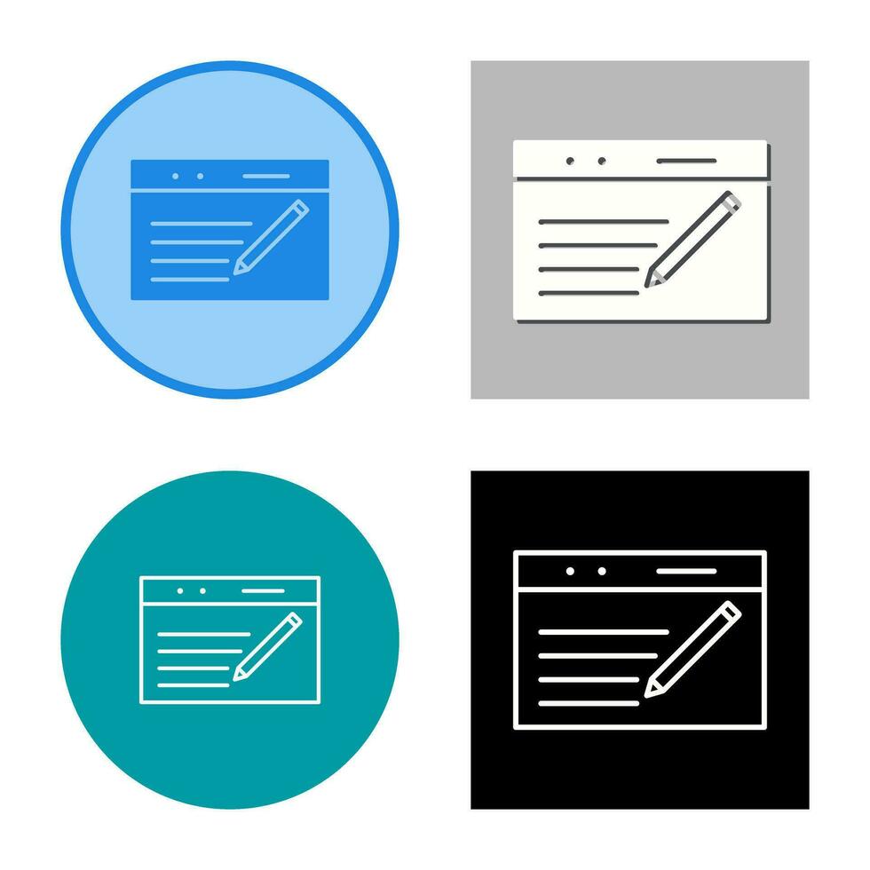 Unique Blogging Service Vector Icon