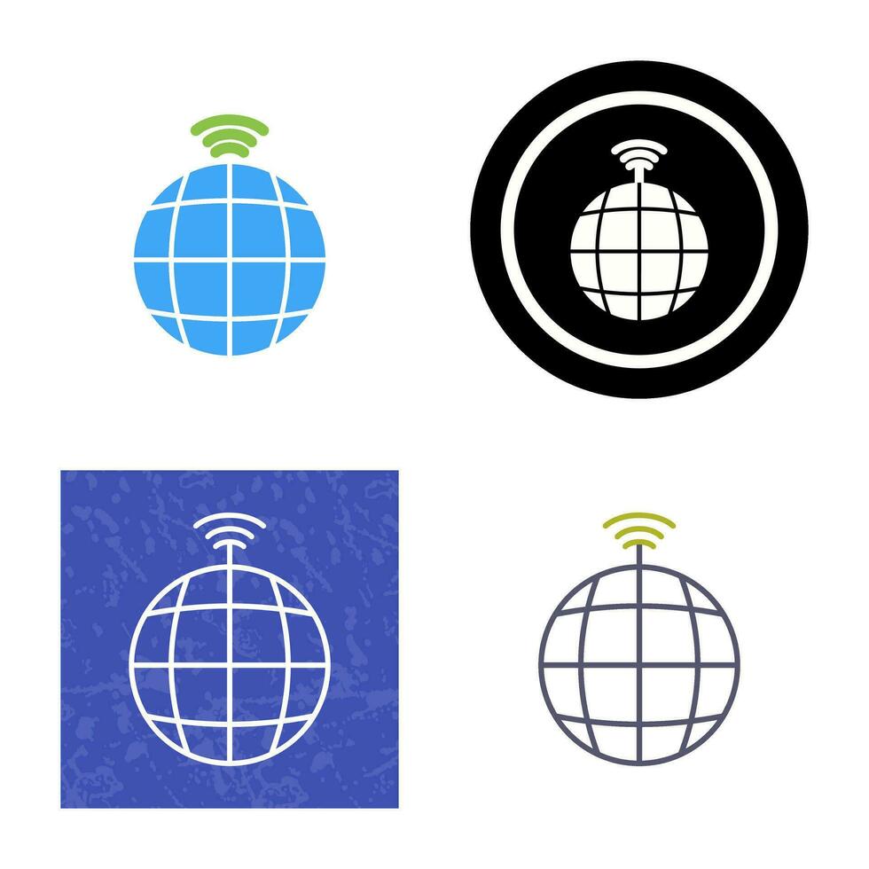icono de vector de señales globales
