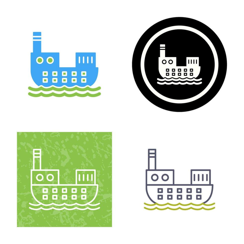 Cargo Ship Vector Icon