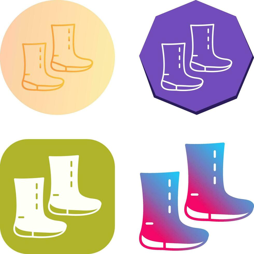 icono de vector de botas únicas