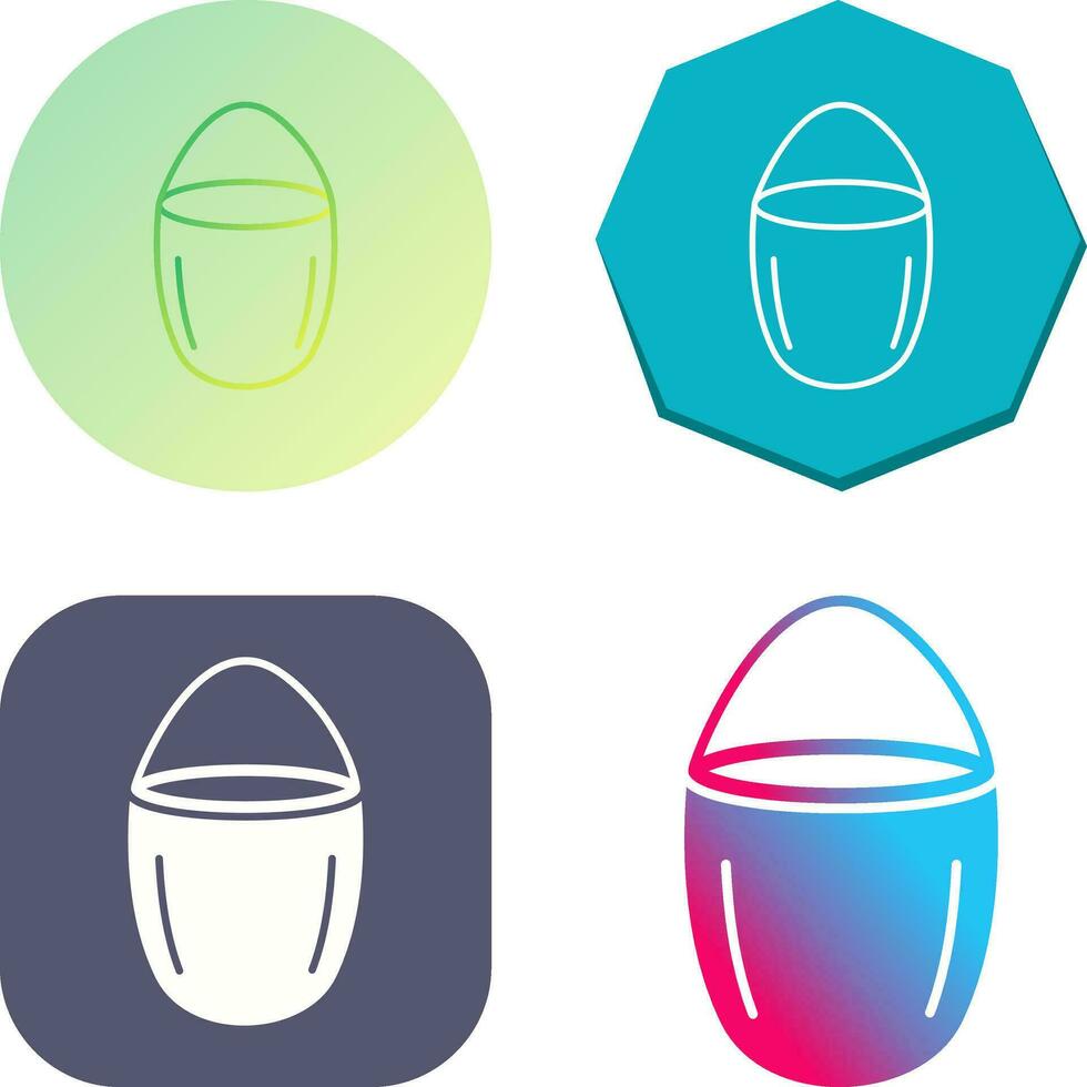 Unique Water Bucket Vector Icon