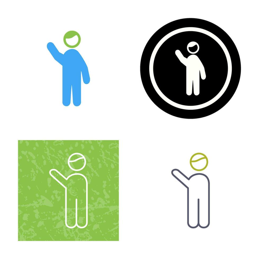 Waving to people Vector Icon
