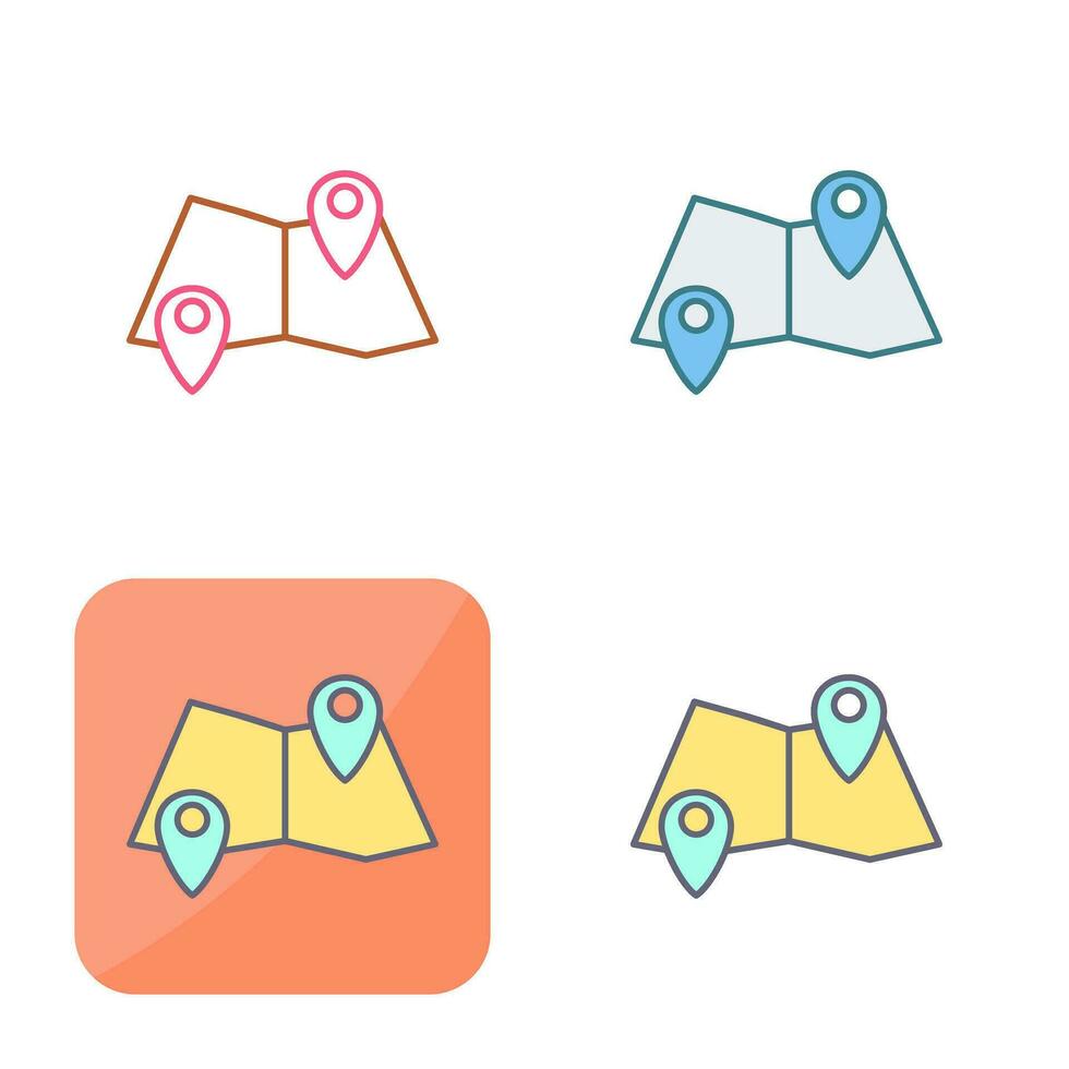 Folded Map Vector Icon