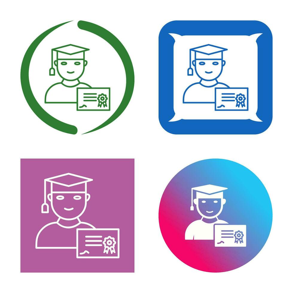 Unique Receiving Diploma Vector Icon