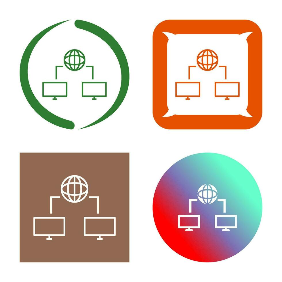 icono de vector de conectividad a internet único