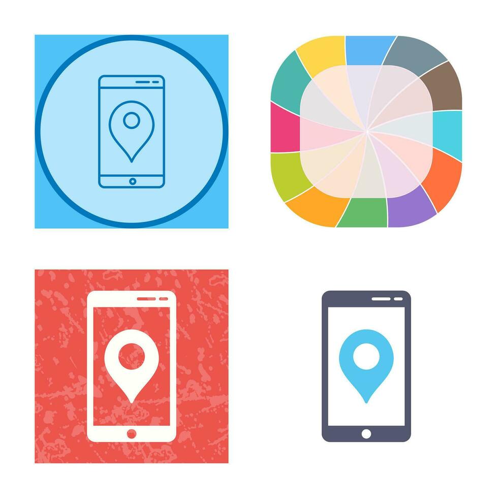 Unique GPS Service Vector Icon