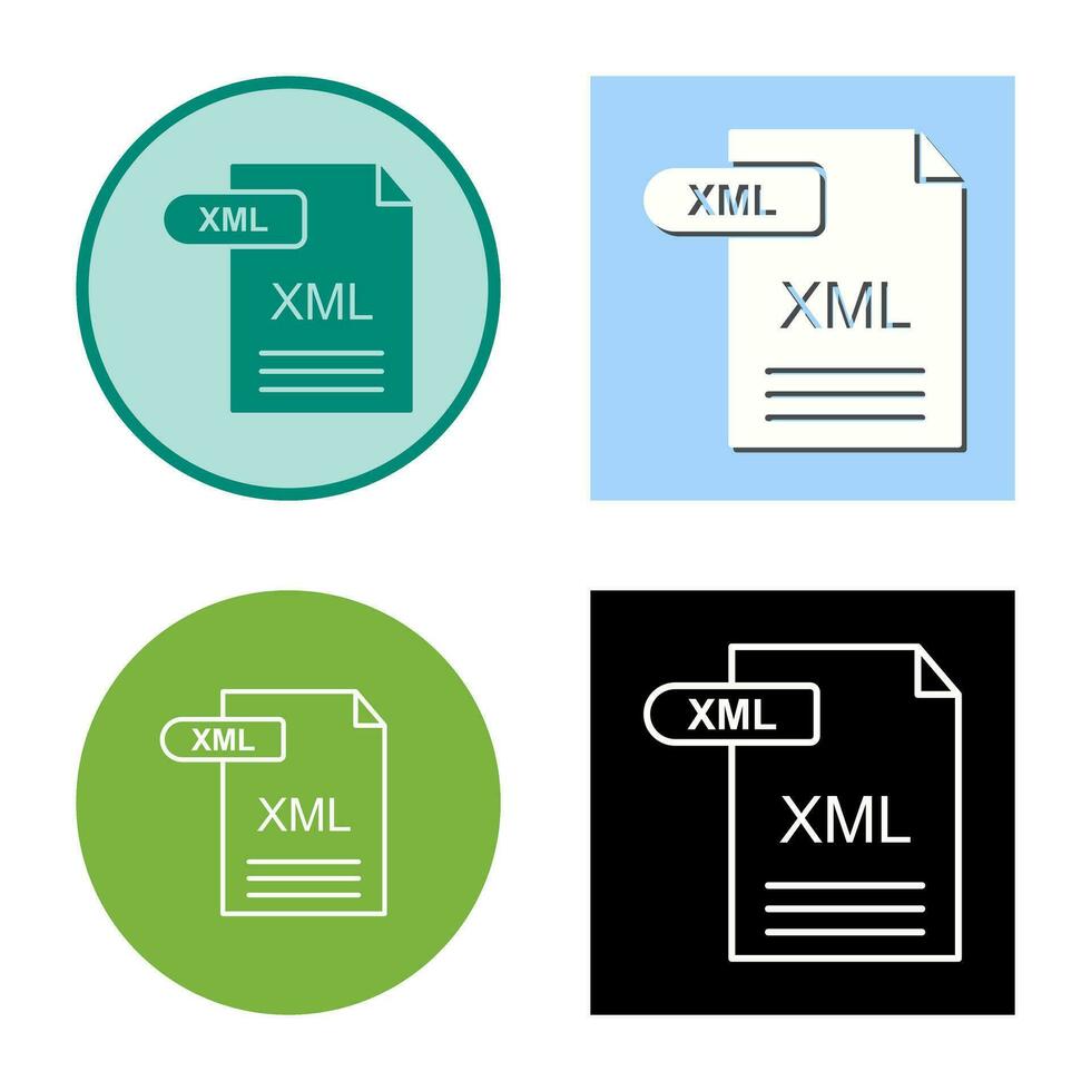 icono de vector xml