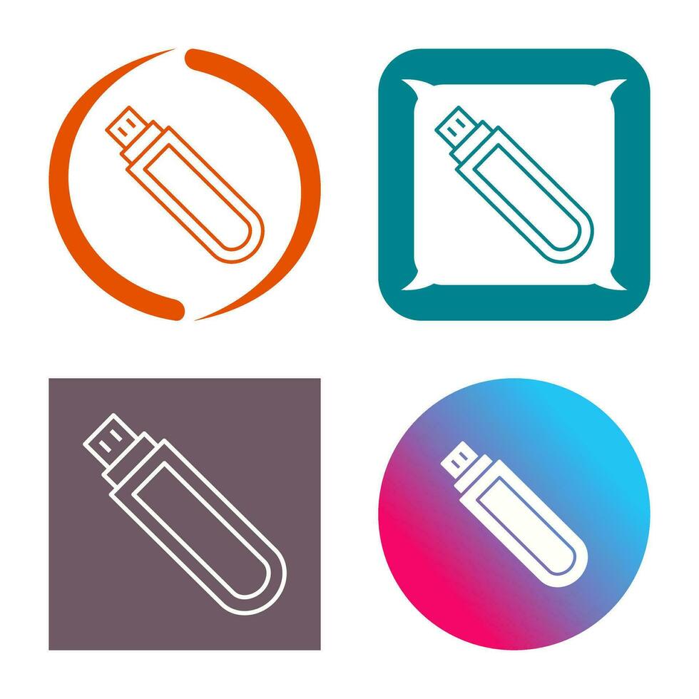 Unique USB Drive Vector Icon