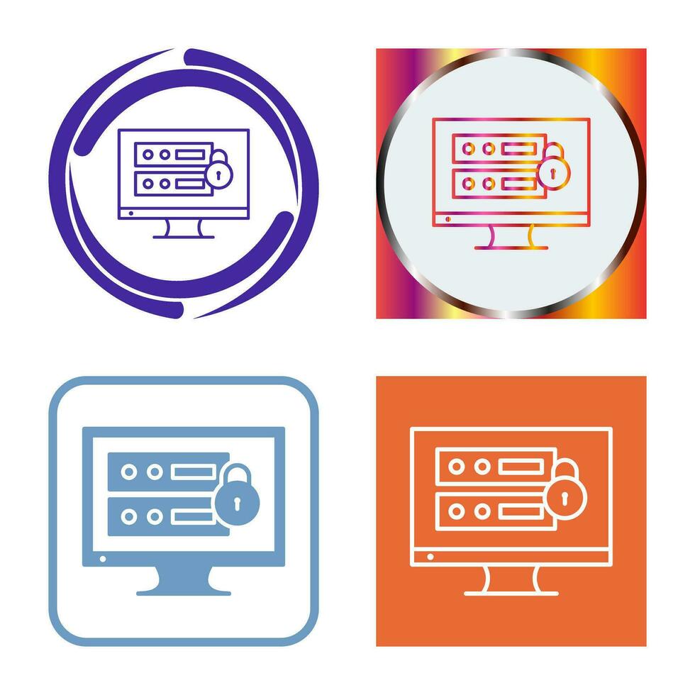 icono de vector de seguridad de datos único