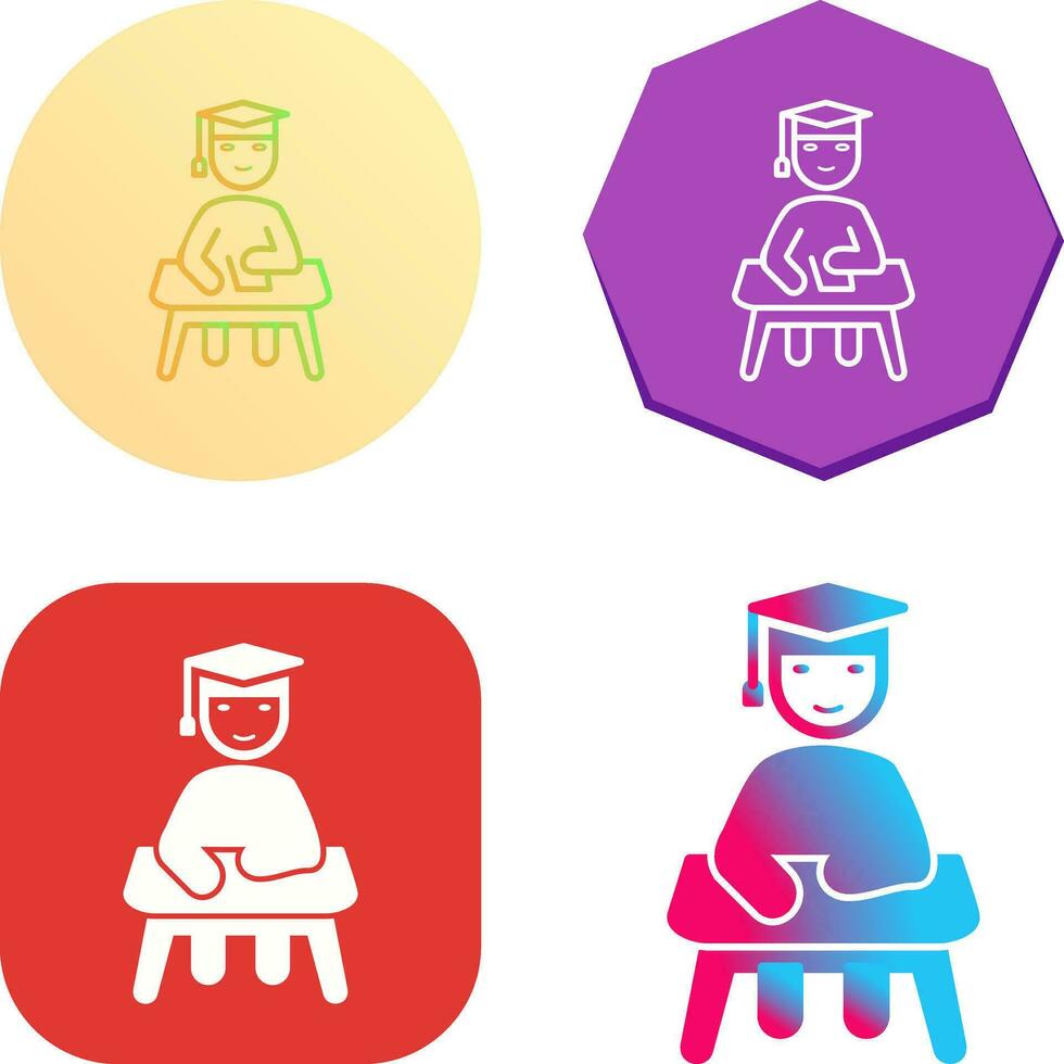 Unique Studying on Desk Vector Icon