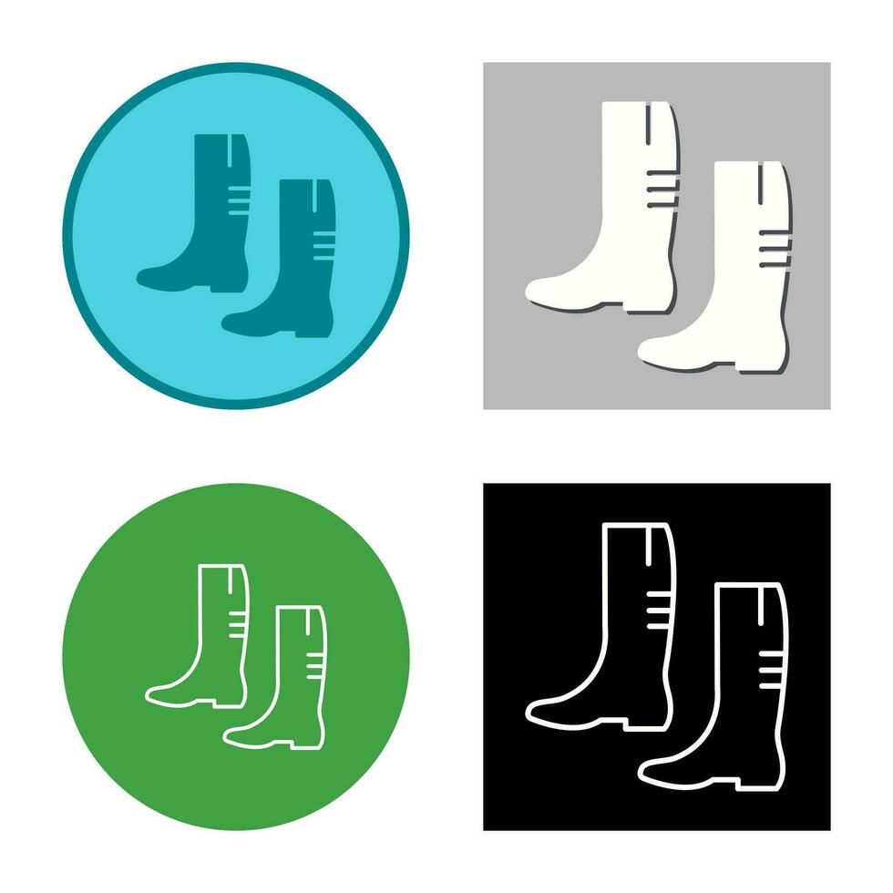 icono de vector de botas de jardinería