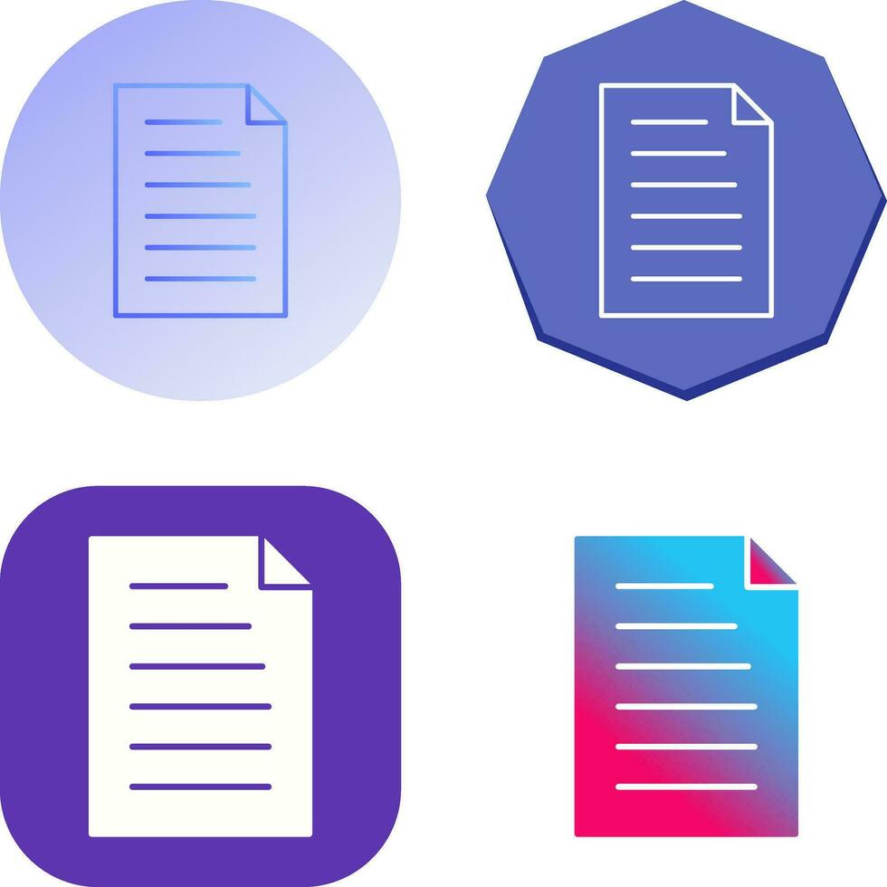 Unique Document Vector Icon