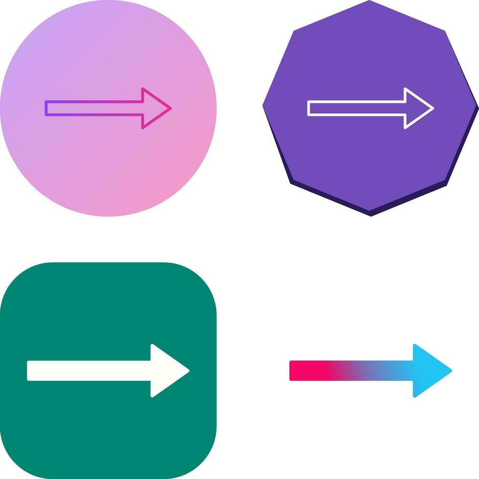 Unique Right Arrow Vector Icon