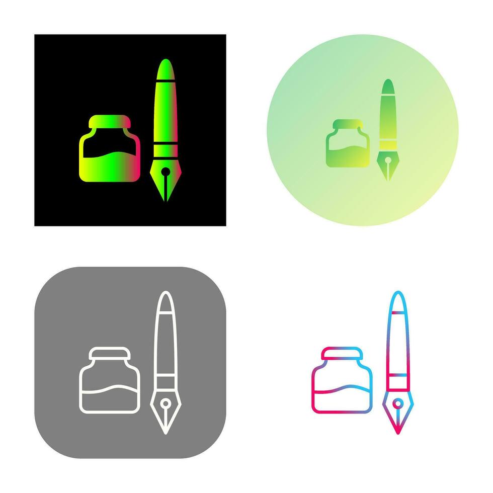 Ink and Pen Vector Icon