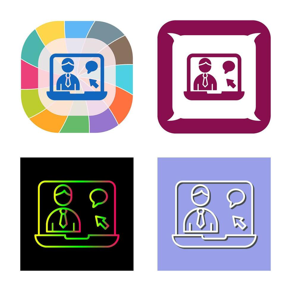 Online Interview Vector Icon