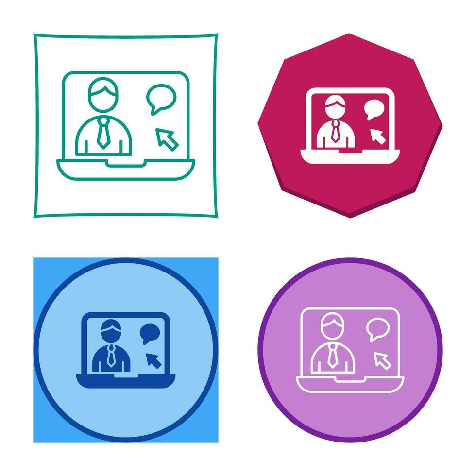 Online Interview Vector Icon