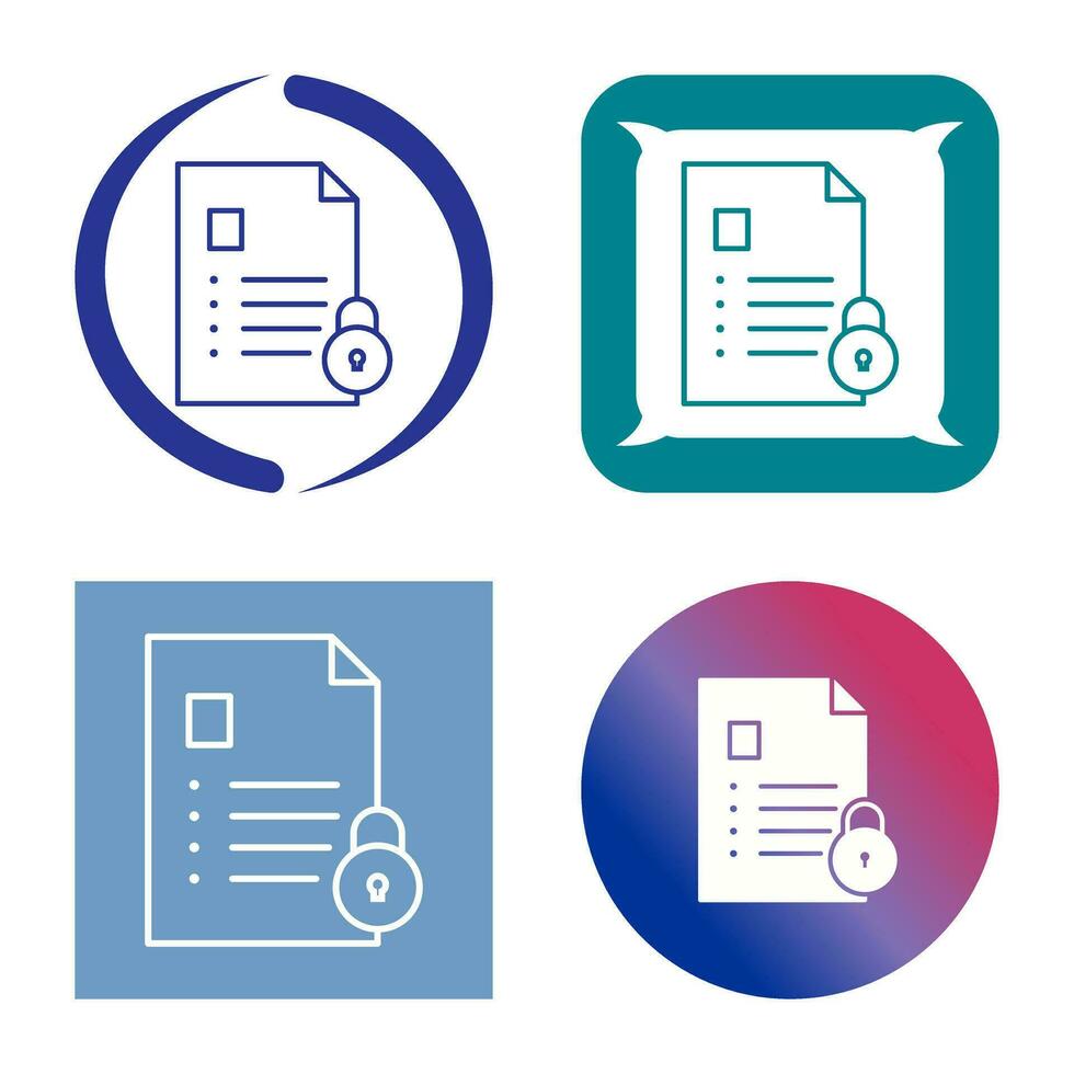Unique Confidentiality Vector Icon