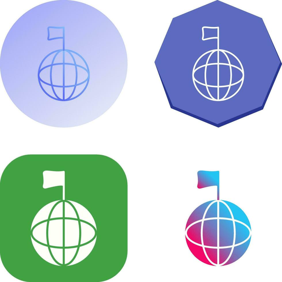 icono de vector de señales globales únicas