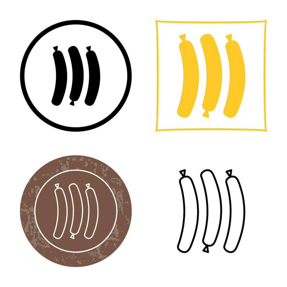 Hot Sausage Vector Icon