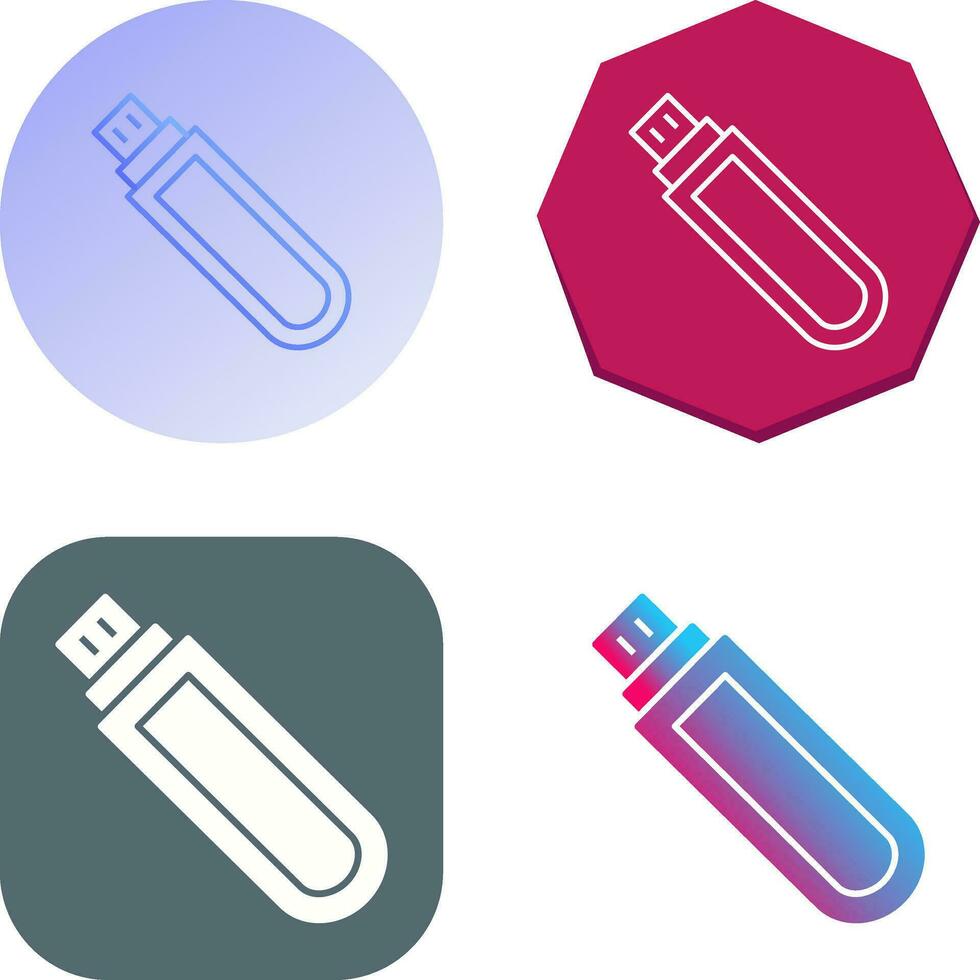 Unique USB Drive Vector Icon
