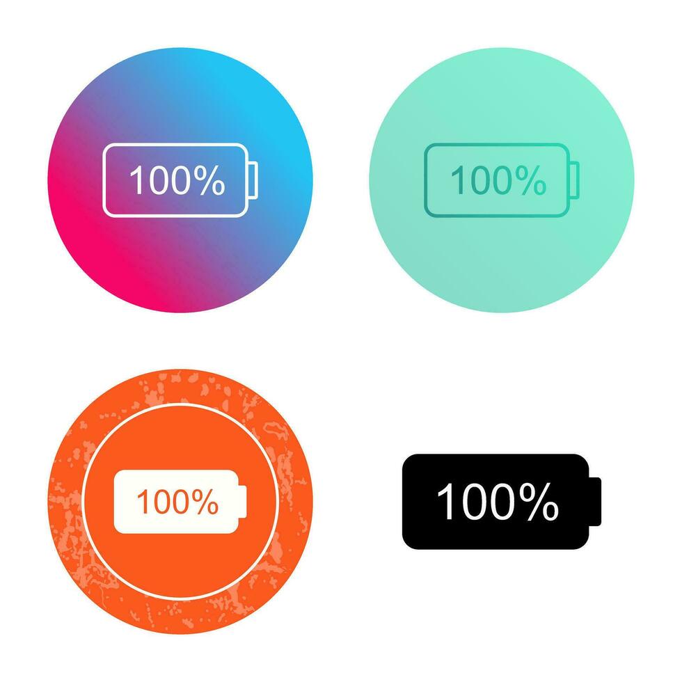 Unique Full Battery Vector Icon