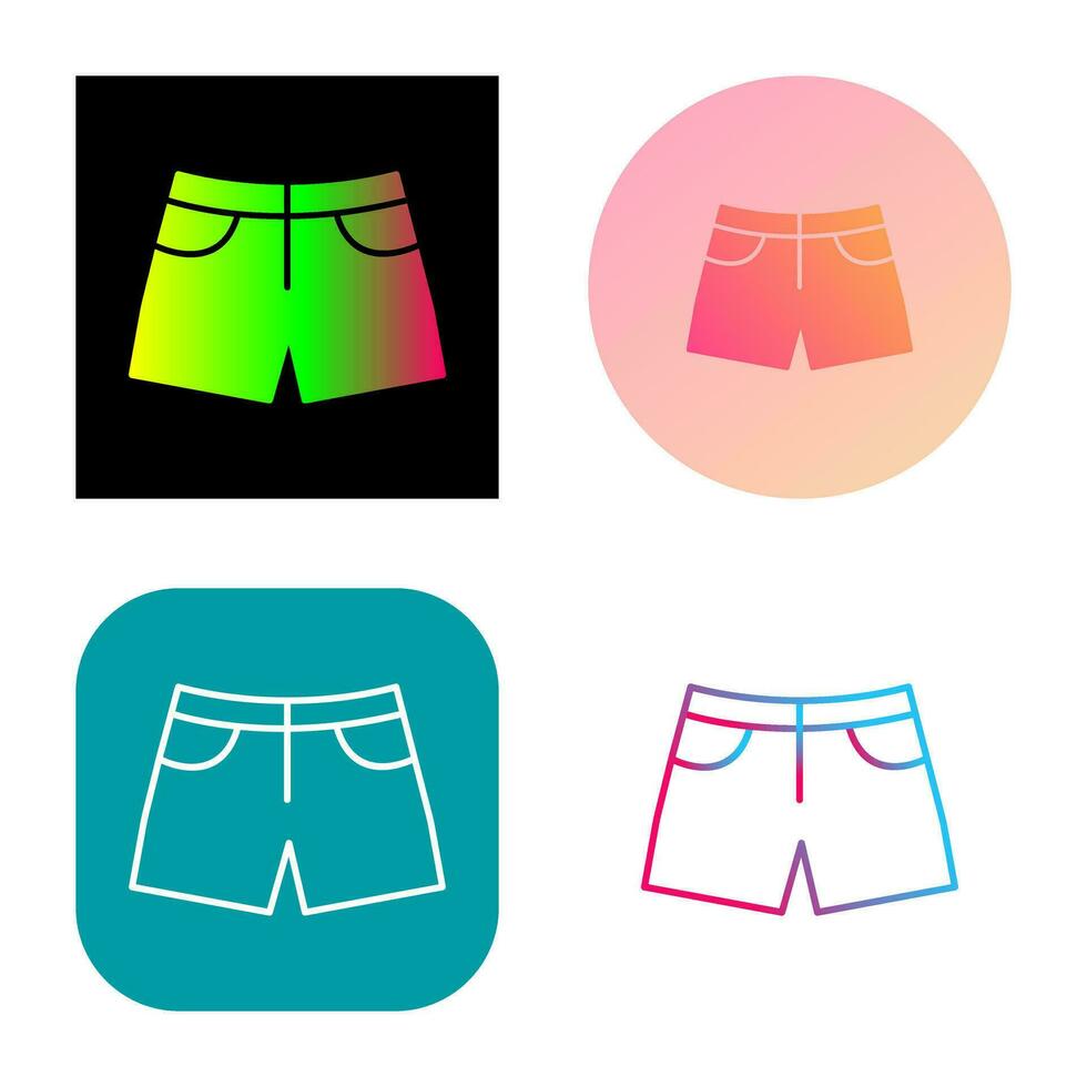 icono de vector de pantalones cortos