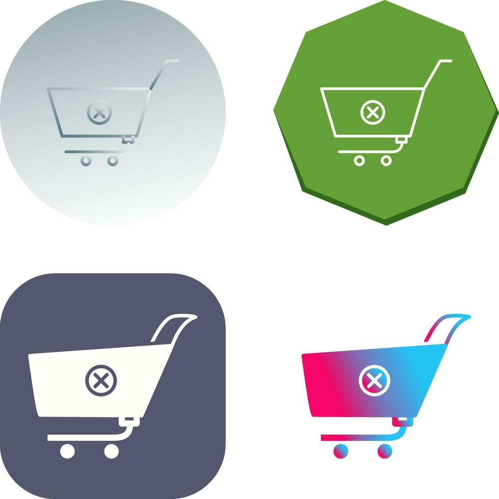 Unique Cancel Order Vector Icon
