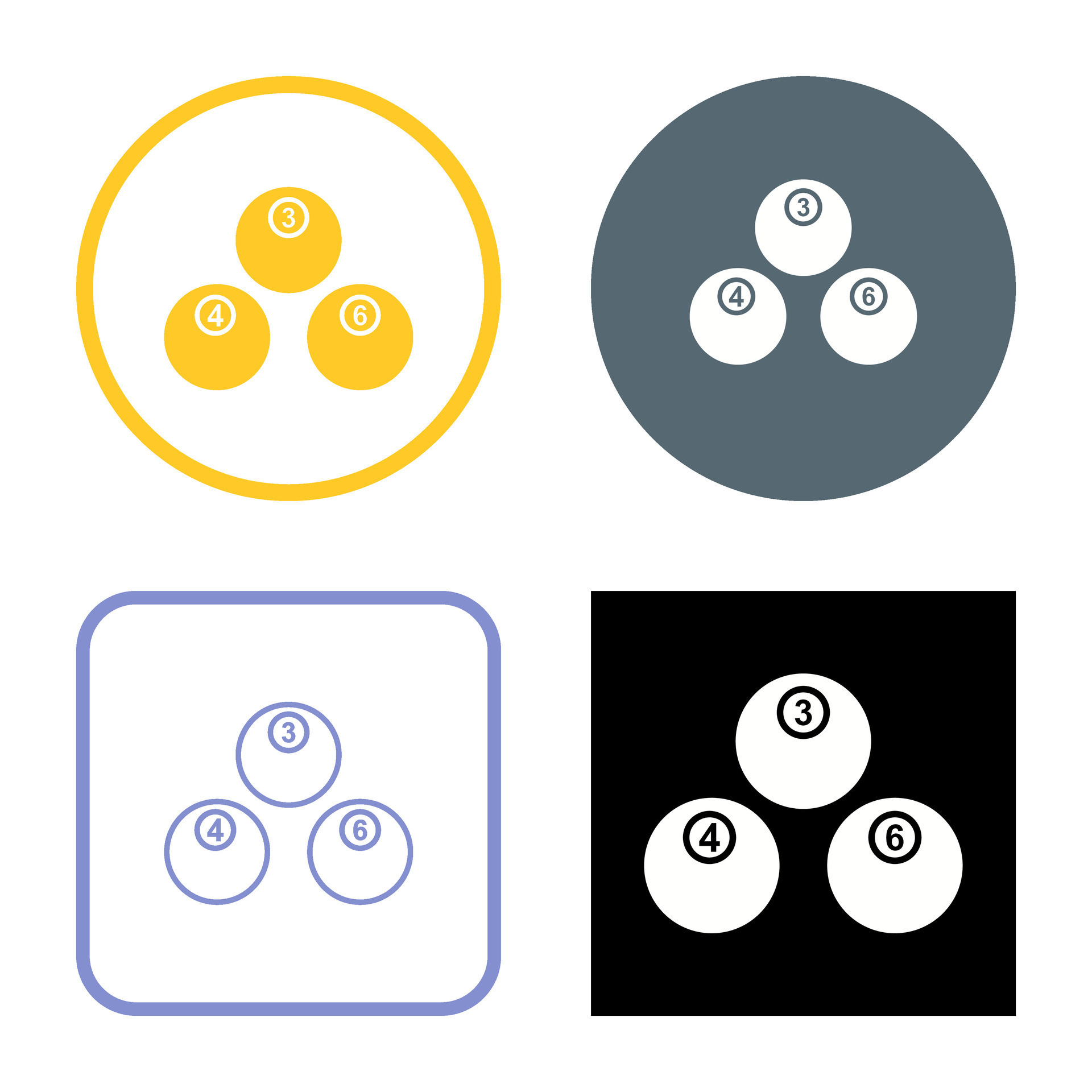 Unique Snooker Balls Vector Icon 34143853 Vector Art at Vecteezy