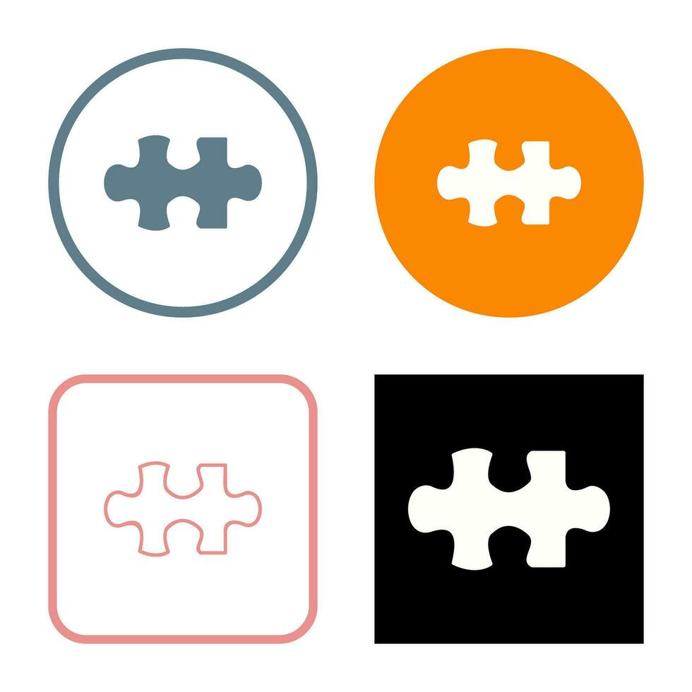 Unique Puzzle Piece Vector Icon