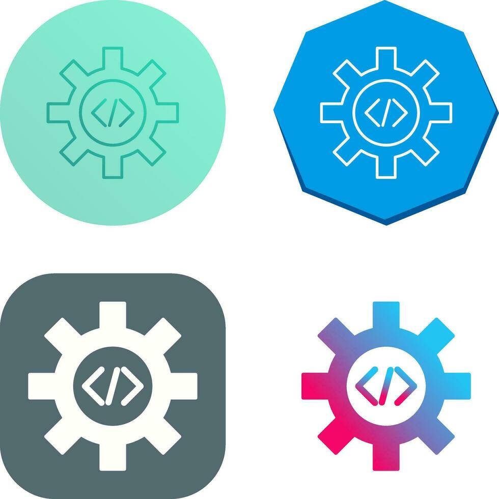 Unique Code Optimization Vector Icon