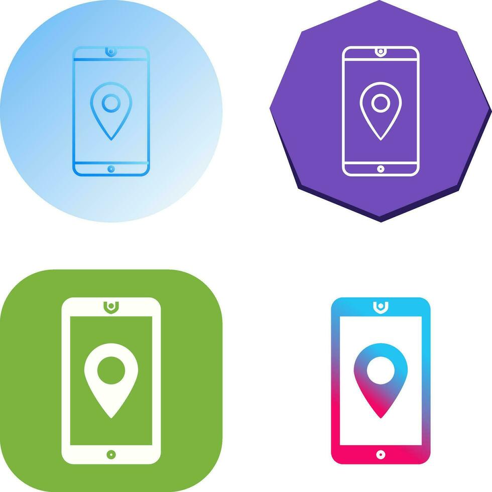 icono de vector de servicio gps único