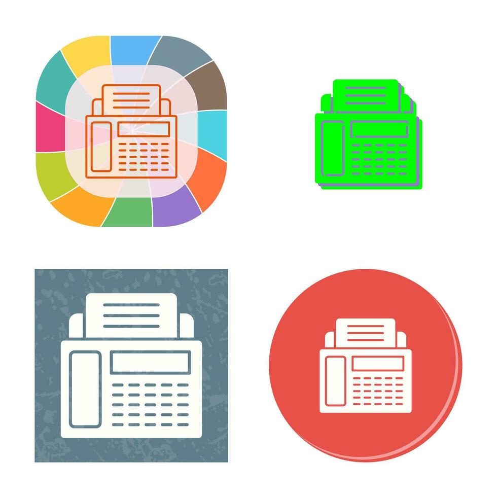 Fax Machine Vector Icon