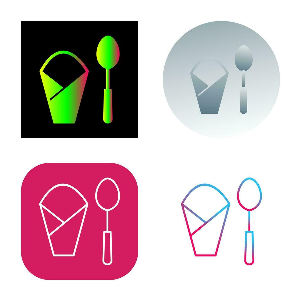 Spoon and Napkin Vector Icon
