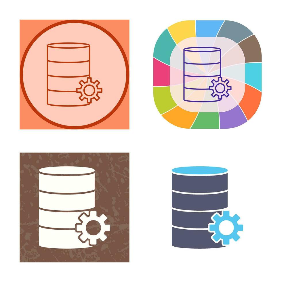 Unique Database Management Vector Icon