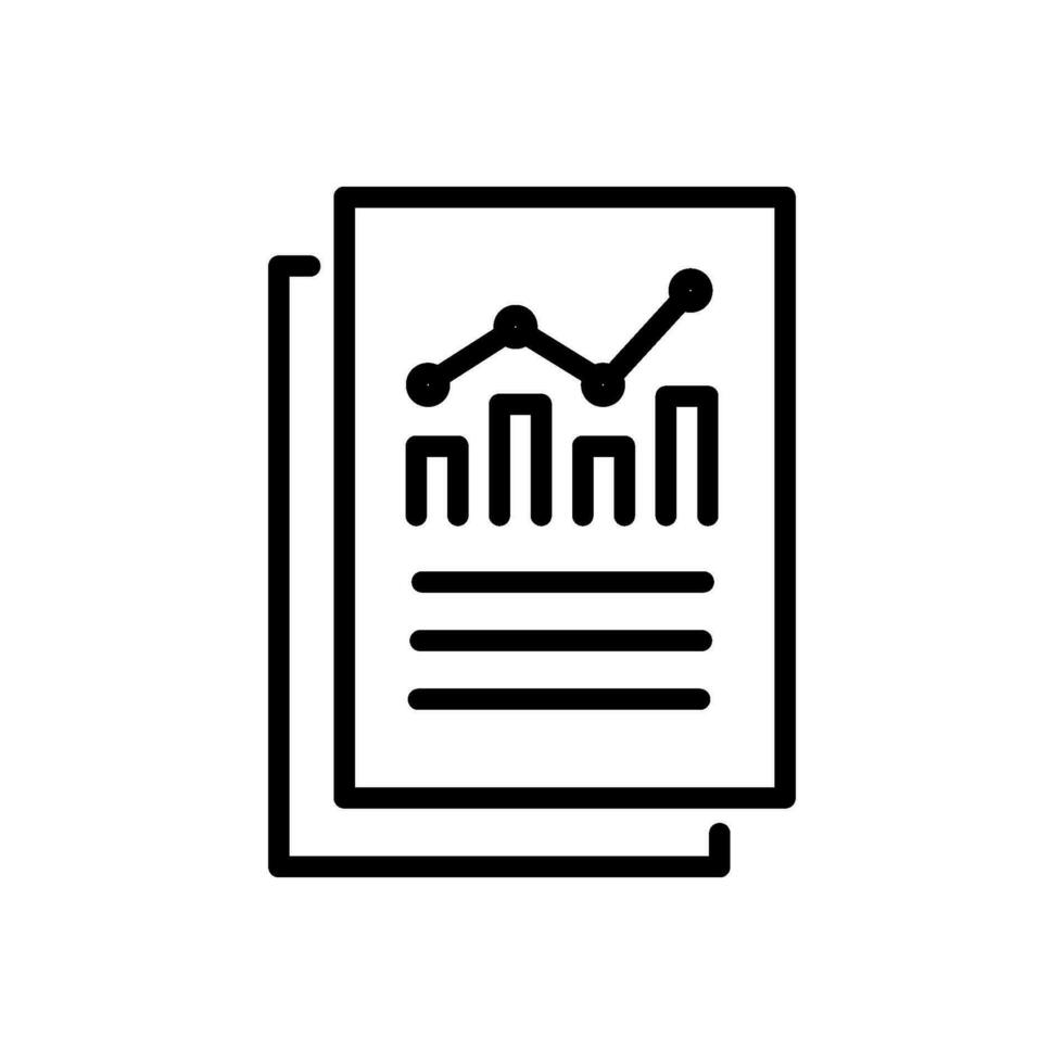 analytical report vector icon in line style