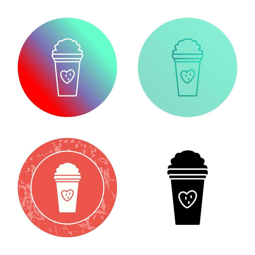 Unique Strawberry Milkshake Vector Icon