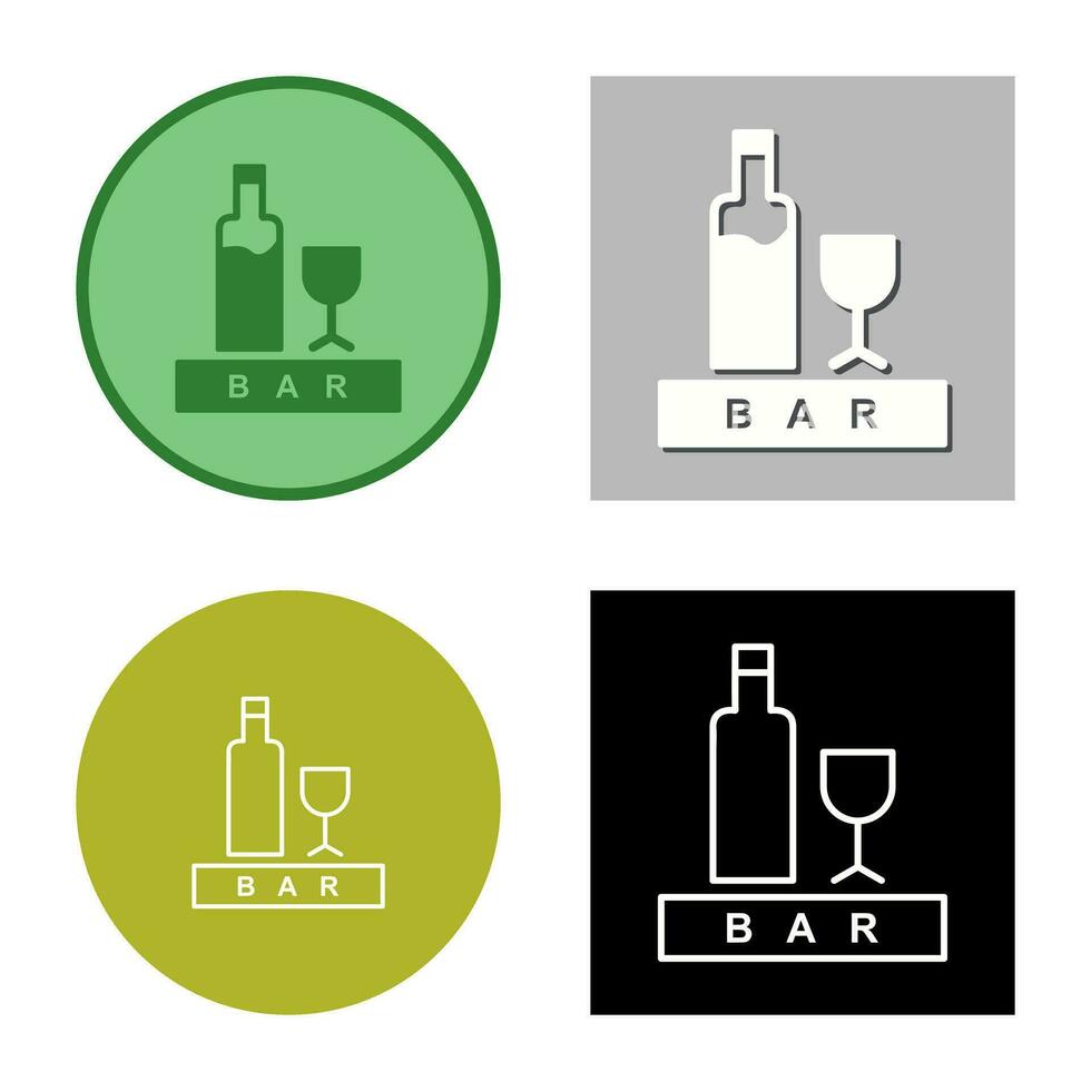 Unique Bar Sign Vector Icon