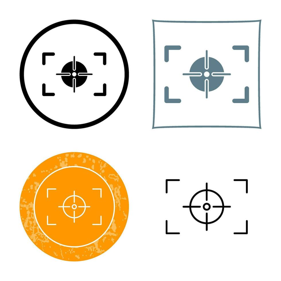 Unique Focus Horizontal Vector Icon