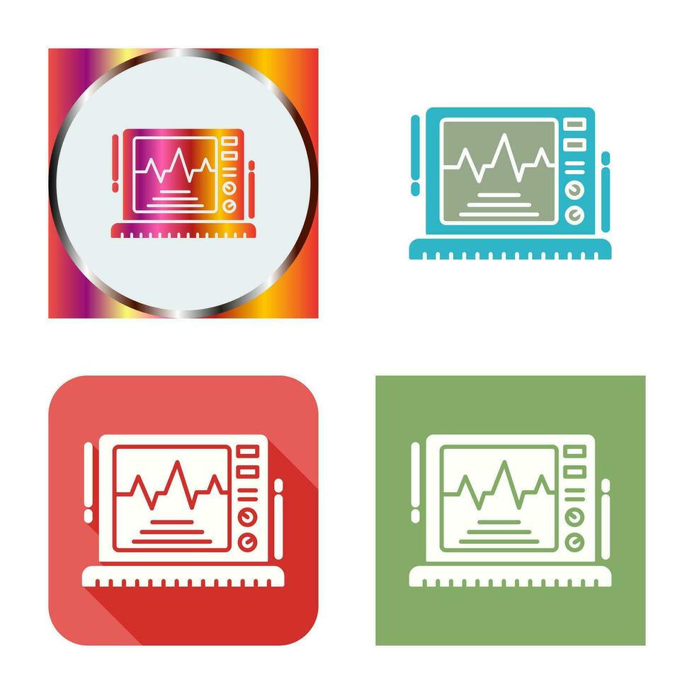 icono de vector de monitor de electrocardiograma