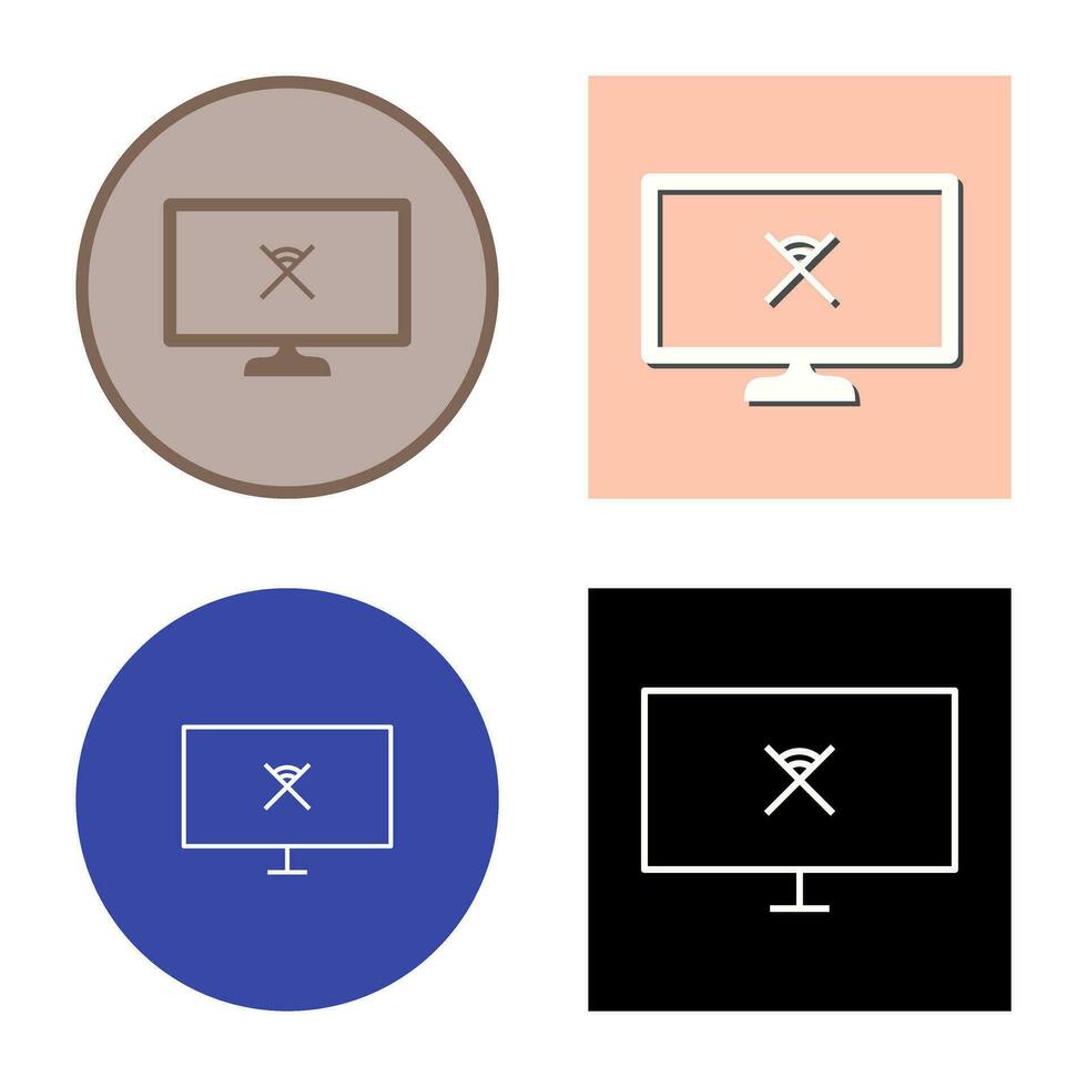 Unique Disconnected Network Vector Icon