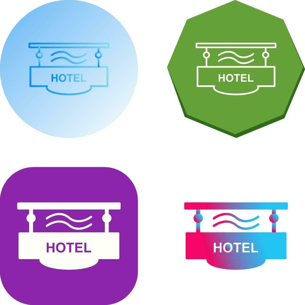 icono de vector de signo de hotel